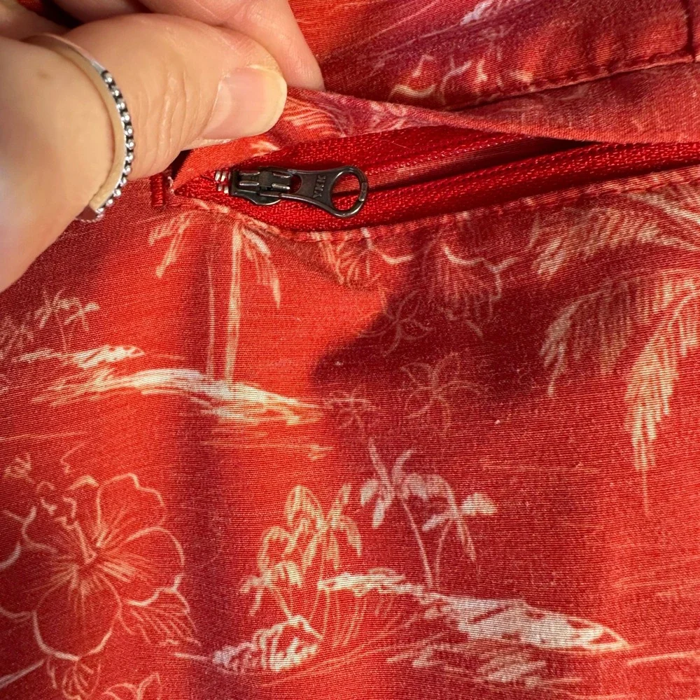 Fair Harbor Mens Red Tropical Palm Floral Board Shorts‎ Swim Trunks Size 36
